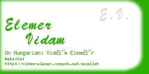 elemer vidam business card